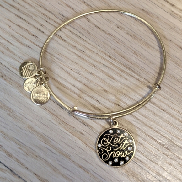 alex and ani Gold 'Let it Snow' Charm Bracelet - Picture 1 of 1